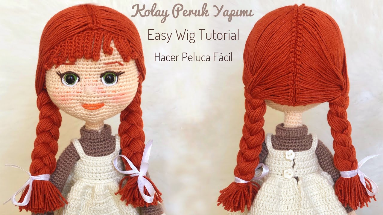 Очень простое руководство по созданию париков для кукол амигуруми
