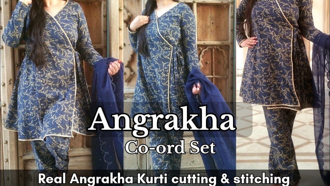 Trending Angrakha Co-ord Set Cutting & Stitching || Angrakha Kurti || Summer Kurti Design