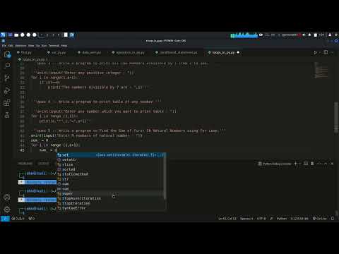 Loops Practice Ques 5 | Write a program to Find the Sum of first 50 Natural Numbers using for Loop