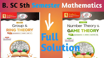 BSc 5 semester? Number theory and Game Theory book solution #mjpru 