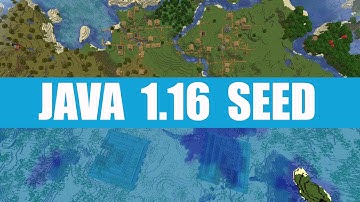Minecraft Java 1.16 Seed: Double village at spawn and double ocean monument not too far away