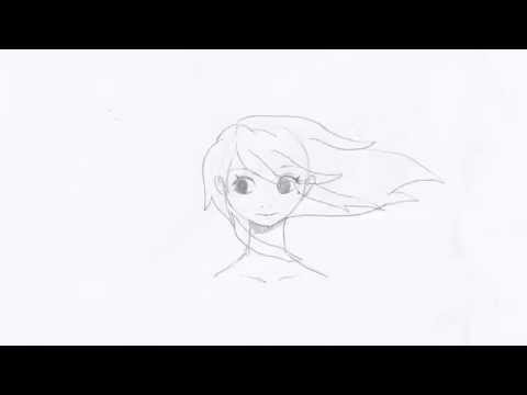 髪なびき