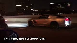 Roush stage takes on twin turbo f150 and a Paxton c7 vette