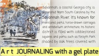 Art journaling with a gel plate | journal flip through | journal pages ideas screenshot 5