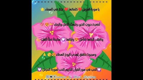 الحب في سور القرآن الكريم الحب لسورة المزمل 💟💟💟💟😍😍😍😍😍😍😍 #لايك