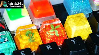Fruity  Keyboard Keys. How To Make Custom Resin Keycaps / RESIN ART