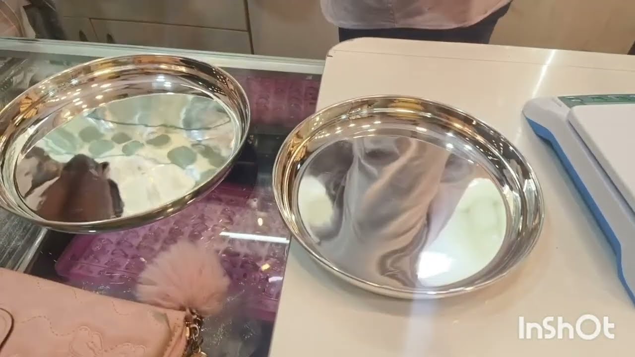 Silver 🥈 gift 🎁  pooja plate