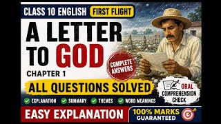 Class 10 English Chapter 1 A Letter to God | All Questions Solved