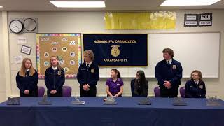 Ark City FFA Greenhand Ritual 2020
