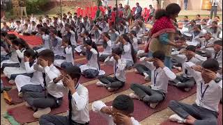 Govt. School Students Practicing Yoga At Pyt Malti During B2V4