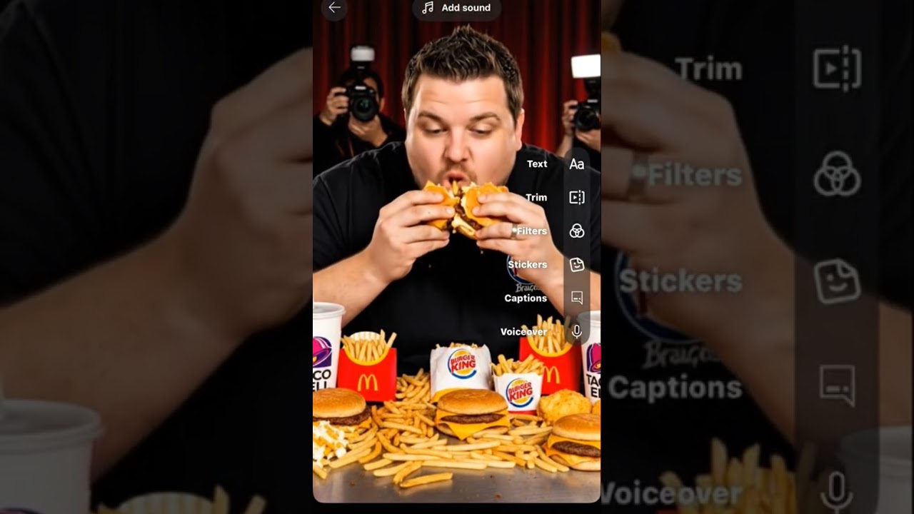 Braden loves burgers and fast fart food