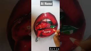 My ArT At HoMe VS schOOl #Shorts