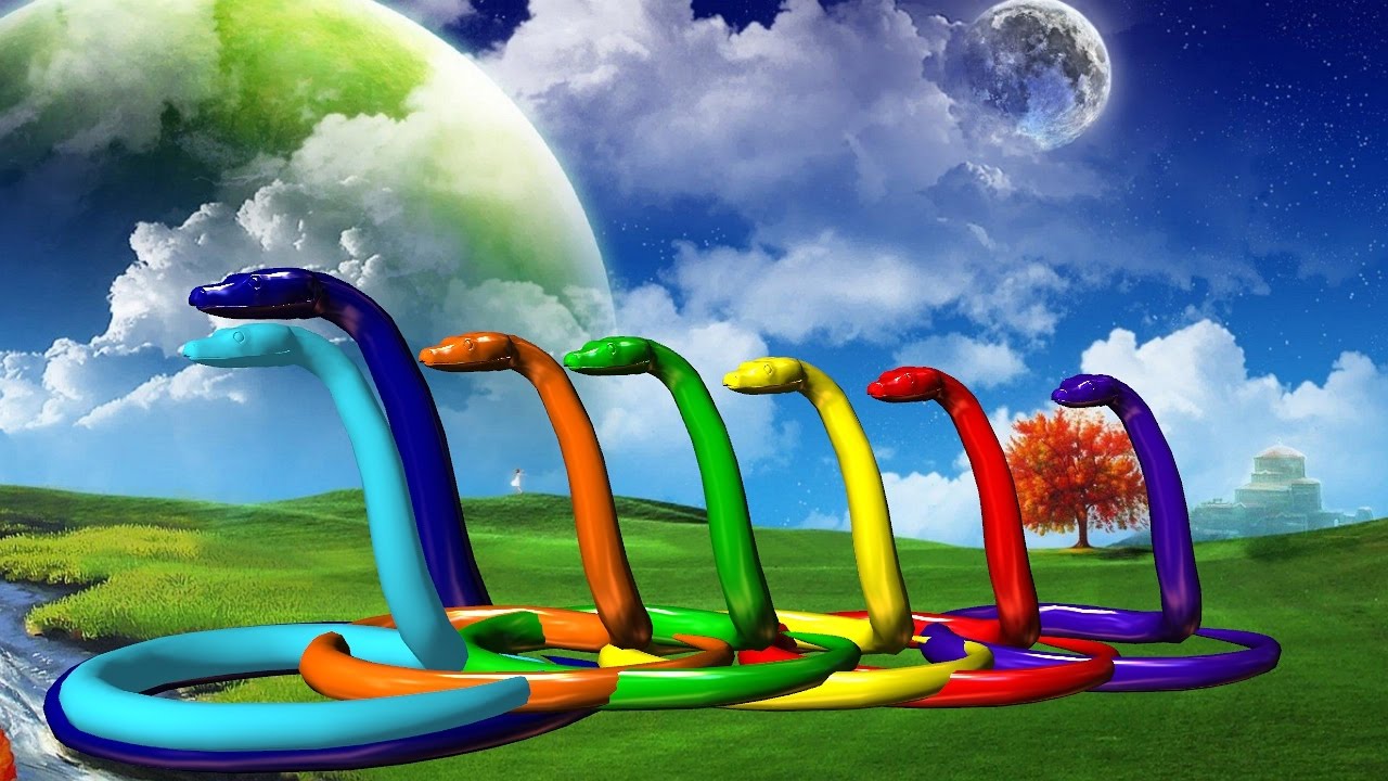 Colourful Snake Colour Song || Learn English Nursery Rhymes for ...