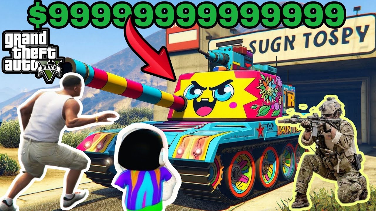 FRANKLIN STEALS PRESIDENT POWERFUL TANK FOR SHINCHAN IN GTA5 | GAMING GENZ