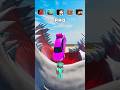 NOOB vs PRO vs HACKER vs HEROBRINE Car Jump Challenge! #28 🦈 🚗 #shorts #beamngdrive