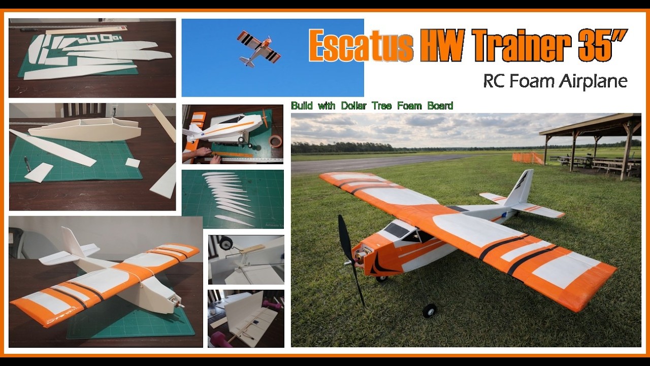 RC Foam Plane – Escatus HW Trainer 35  Build Video