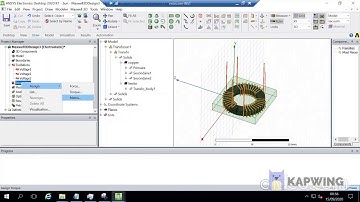 Tutorial 3 | Ansys Maxwell- Electrostatic Simulation of a PCB-Embedded Transformer | toroidal core.