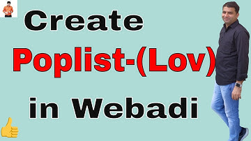 how to create Pop List in webadi | Oracle Shooter