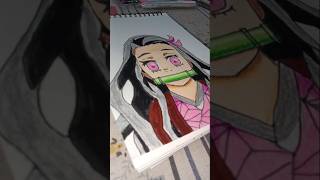 Nezuko Kamado 🔥step by step🪜 #drawing  #shorts #art