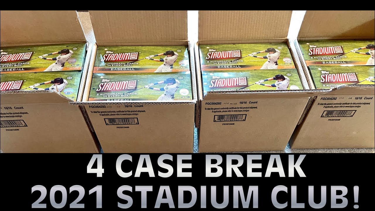 FOUR CASE BREAK OF 2021 TOPPS STADIUM CLUB HOBBY!