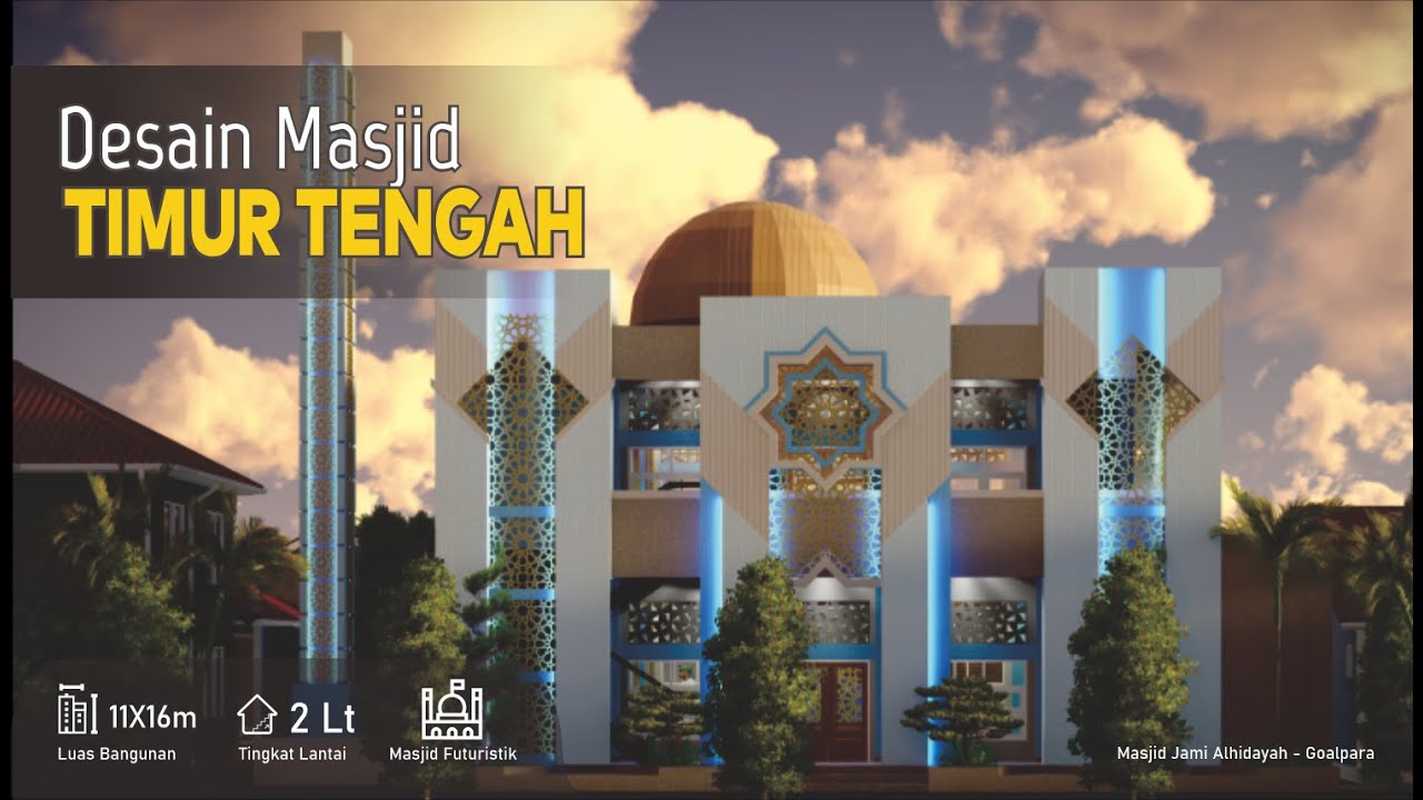  Desain  Renovasi Masjid  11X16m Masjid  Futuristik Di Desa 