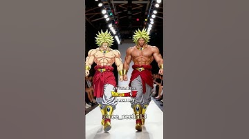 DRAGONBALL anime and real-life characters on the runway #ai #aiart #dragonball