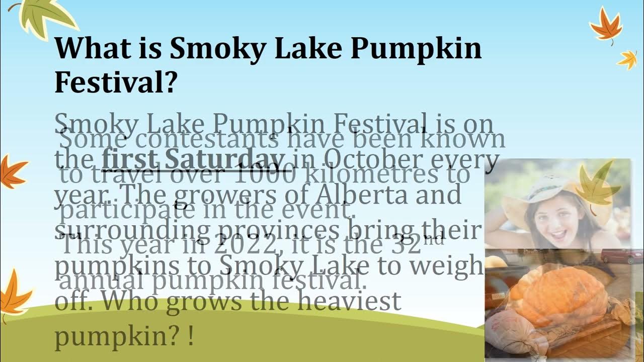 Smoky Lake Pumpkin Festival October 2022 YouTube
