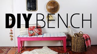 DIY Furniture Makeover: Shibori Stained Bench Bench please! Thank you to Minwax for sponsoring this video and collaborating with me on my bench transformation in my new
