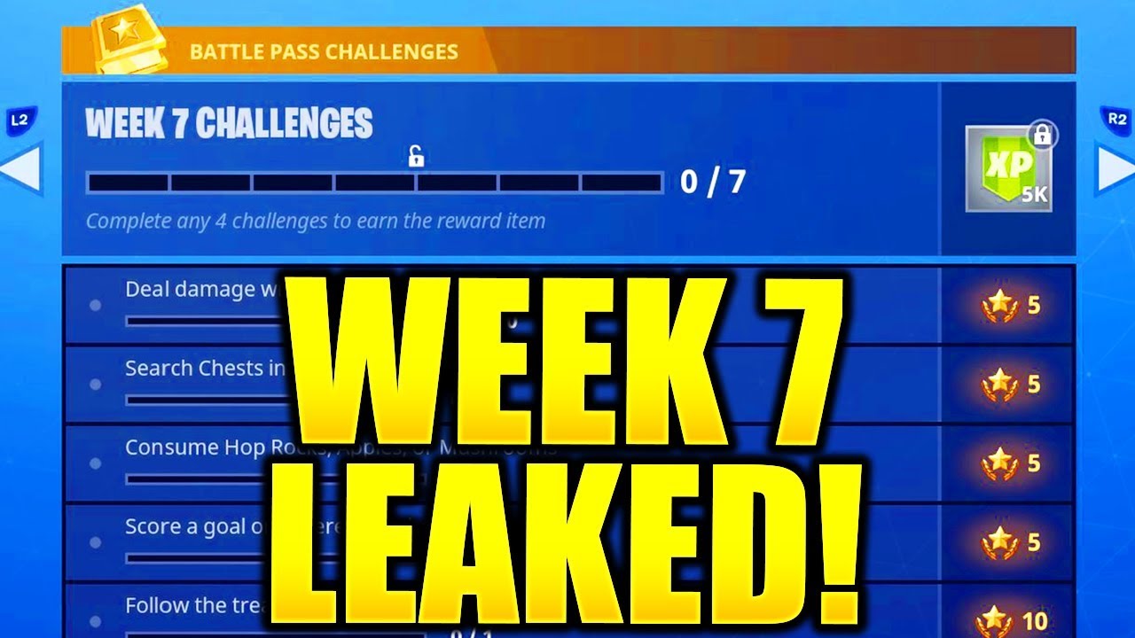 Fortnite Season 5 Week 7 Challenges Leaked Week 7 All Challenges - fortnite season 5 week 7 challenges leaked week 7 all challenges easy guide week 7 challenges