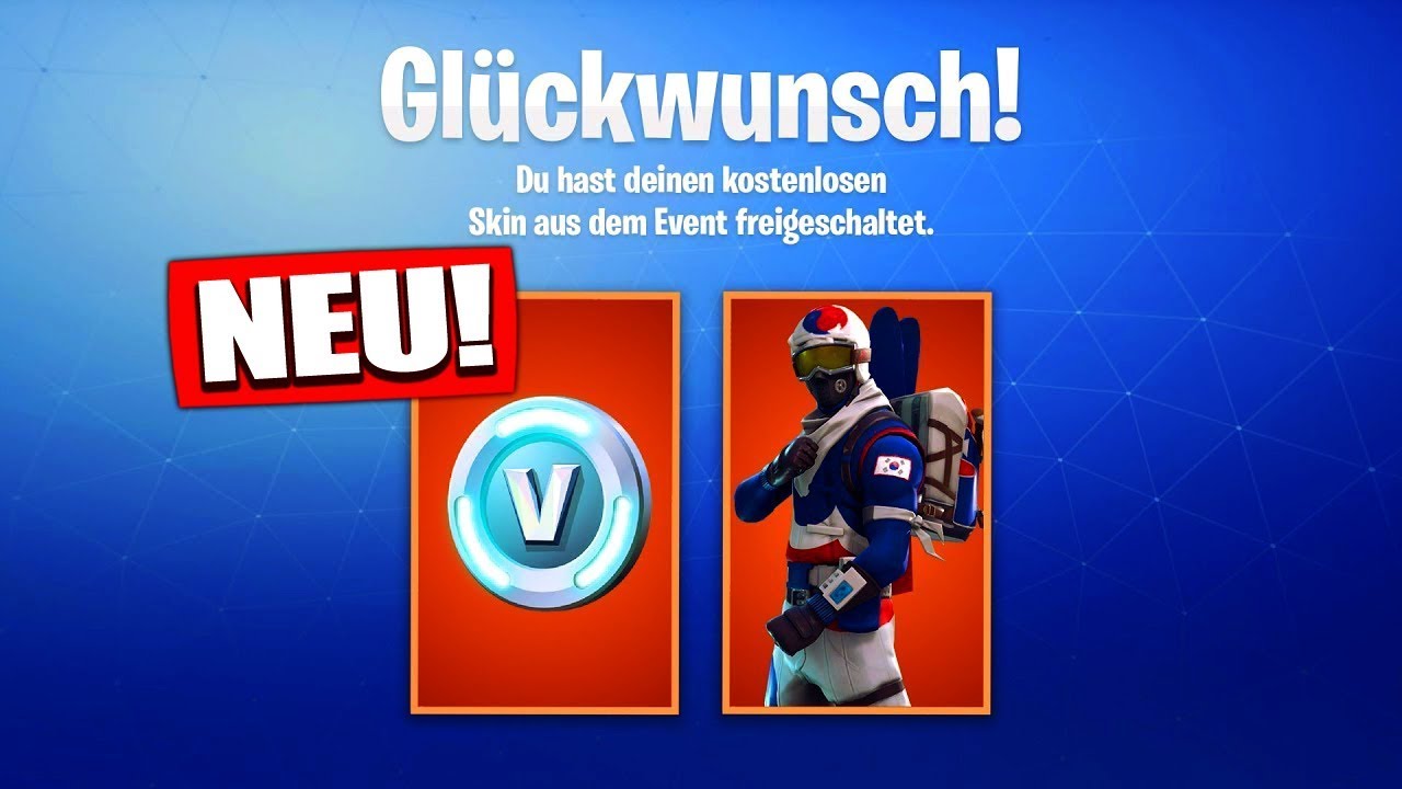 KOSTENLOS VBUCKS & SELTENEN SKI SKIN bekommen! Fortnite Battle