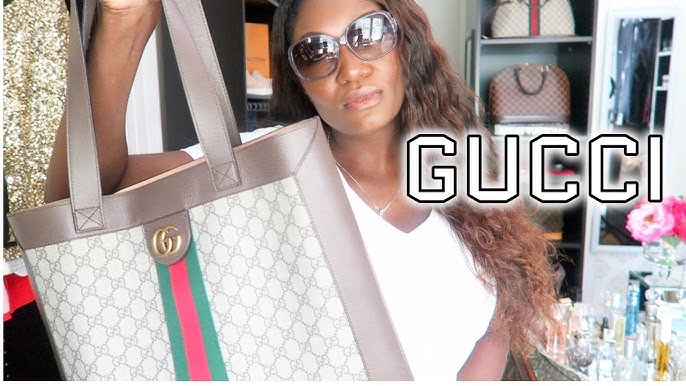 GUCCI TOTE UNBOXING, TRY-ON & LV NEVERFULL COMPARISON