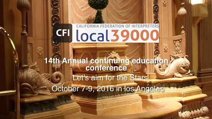 CFI 2016 Conference  Plenary: Video Remote Interpr...