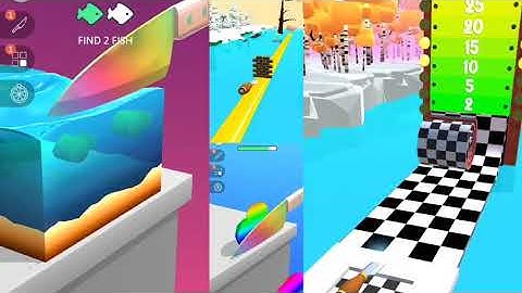 ▶️ASMR Slicing🆚Spiral Roll Relaxing & Satisfying   video Gameplay iOs, Android Game T3LU