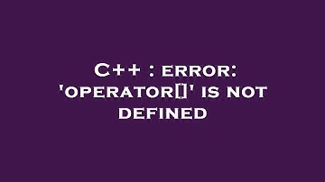 C++ : error: 