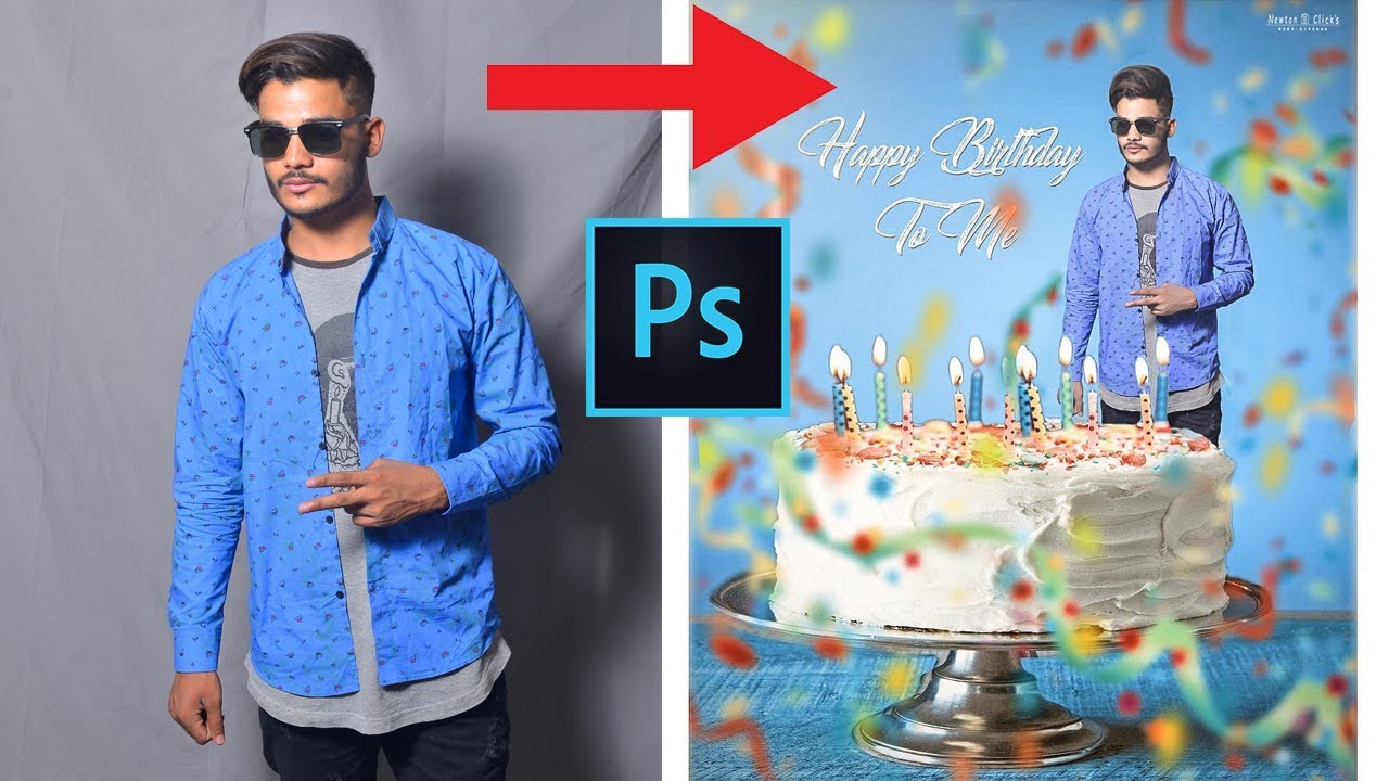 Lovely Happy BirthDay adobe manipulation tutorial 2018 YouTube