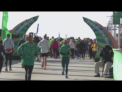 Runners get ready for Yuengling Shamrock Marathon Weekend - YouTube