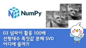 0203 넘파이 NumPy 활용 100배! 선형대수 특잇값분해 SVD 이렇게 쉽게 사용할 수 있다고?!