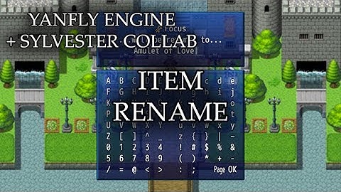 YEP.146 - Item Rename - RPG Maker MV