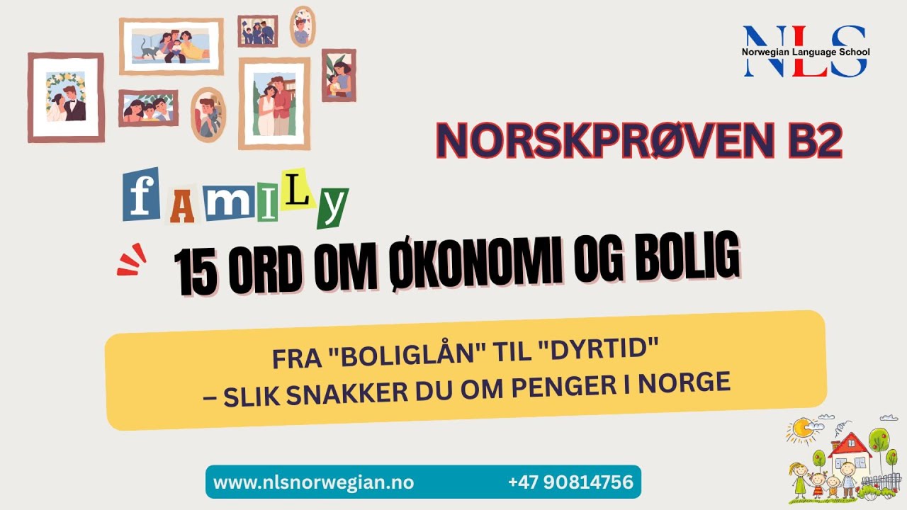 Norskprøven B2: 15 Words about Economy and Housing