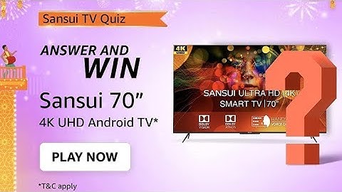 Amazon Sansui TV Quiz Answers Today | 1 October 2022