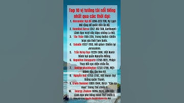 Top 10 vị tướng tài nổi tiếng nhất lịch sử thế giới trong mọi thời đại