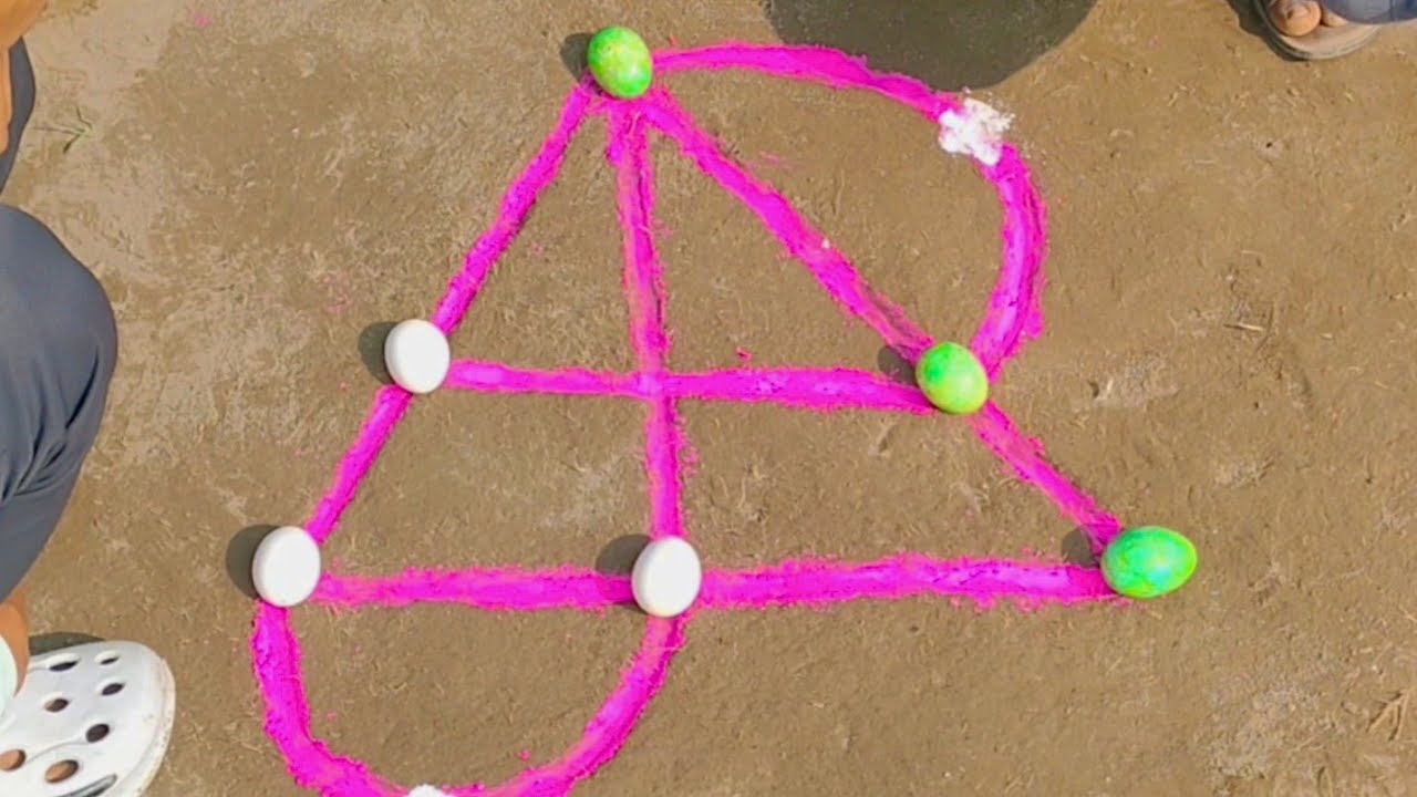 Viral Eggs Matching Game 6 🤩| White and Green Eggs Game| Traditional village game 🎮😍