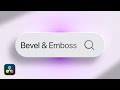 How to create a physically accurate BEVEL & EMBOSS effect in DaVinci Resolve
