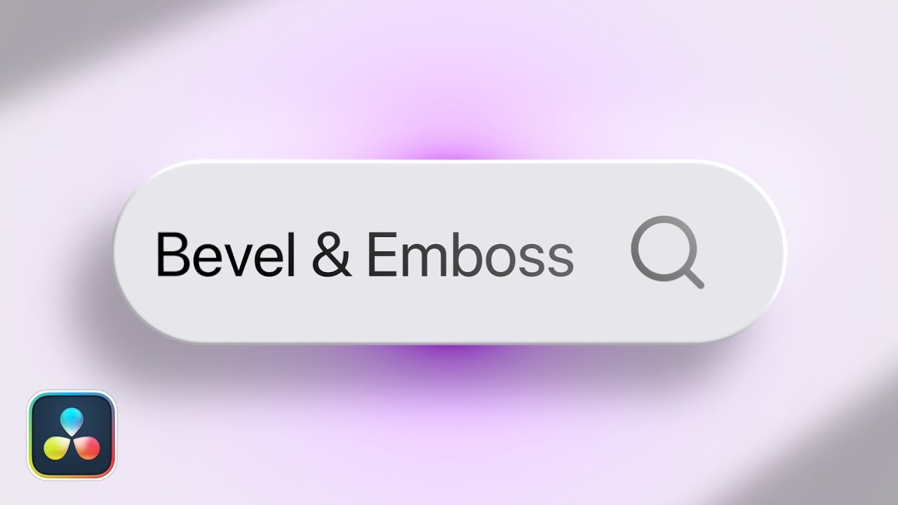 How to create a physically accurate BEVEL & EMBOSS effect in DaVinci Resolve