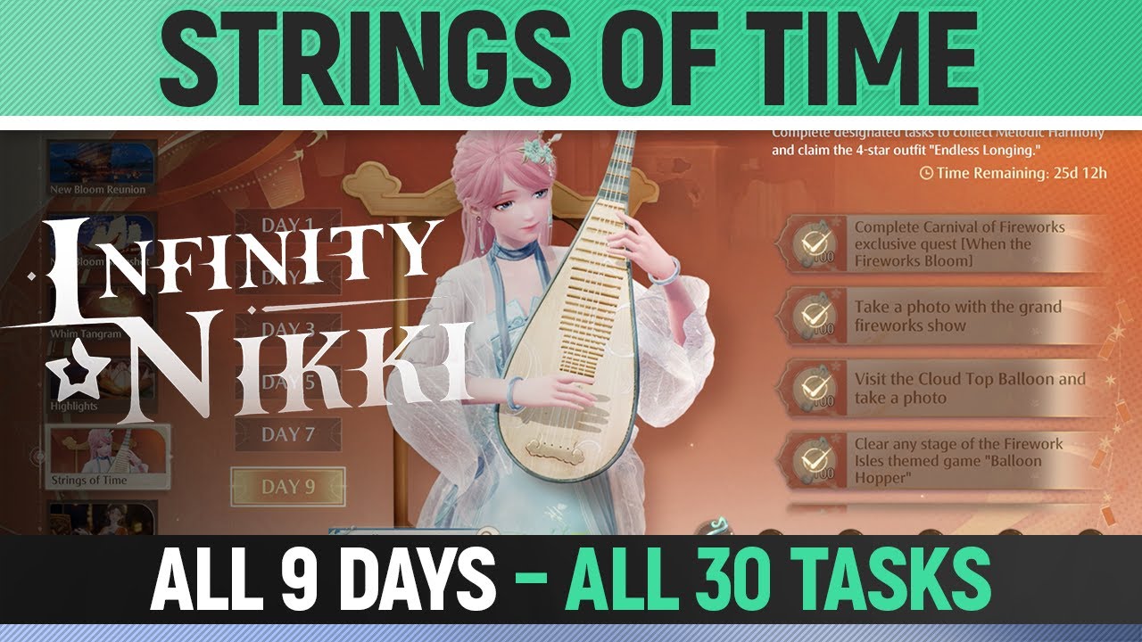 Infinity Nikki - Strings of Time - All 9 Days - All 35 Tasks - YouTube