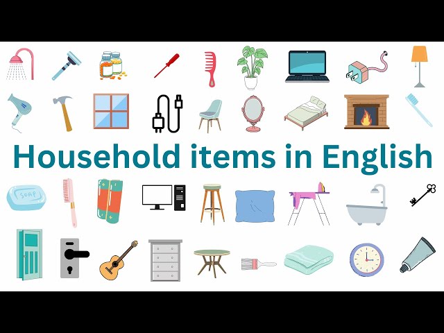 Learn 50+ Common Household Objects In English