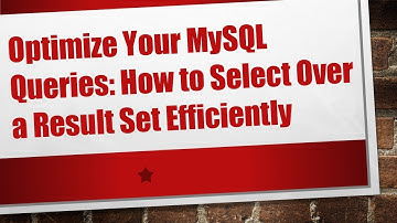 Optimize Your MySQL Queries: How to Select Over a Result Set Efficiently