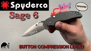 Unboxing/1st impressions of my new Spyderco S90V/carbon fiber/button compression lock Sage 6 knife