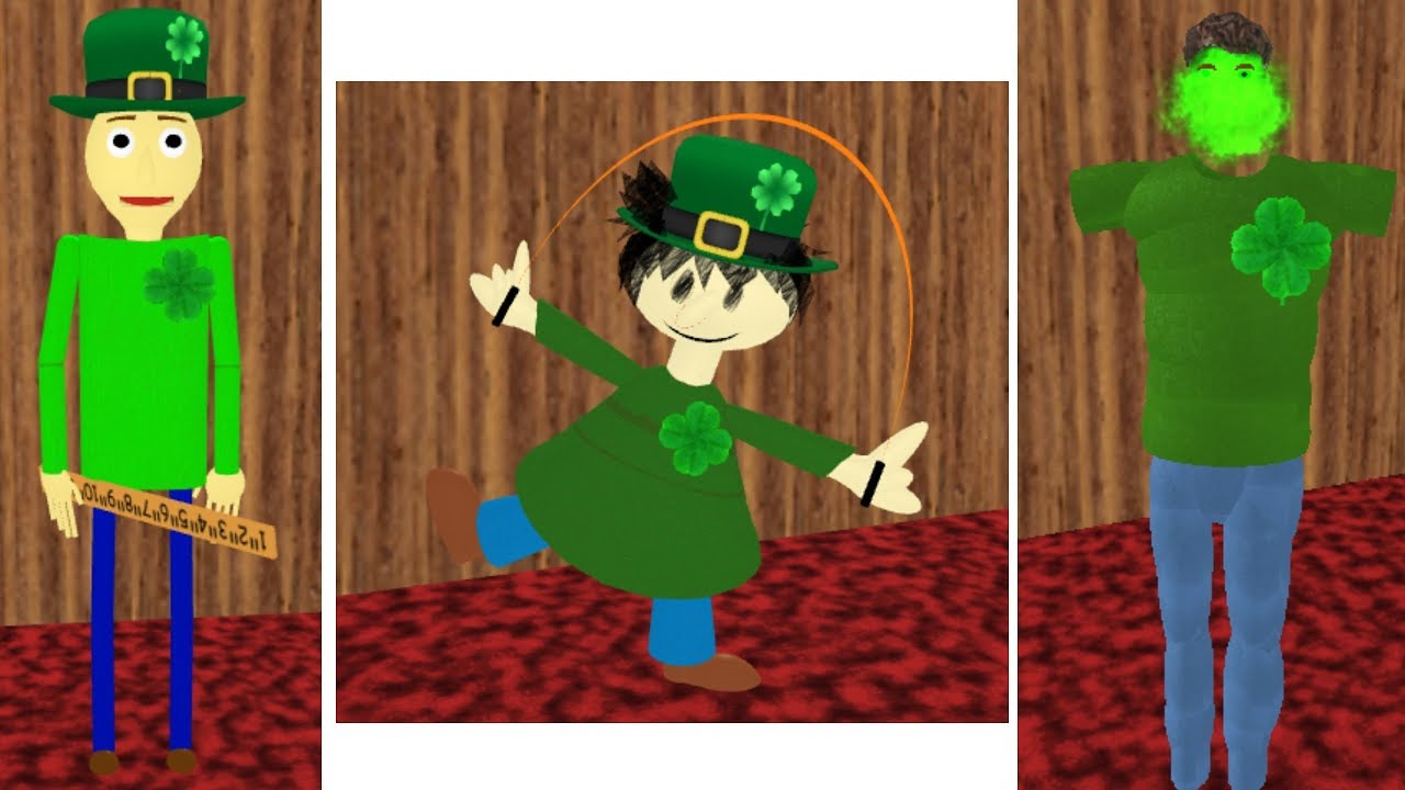 St Patricks Day Baldi S Basics Morphs Baldi S Basics Rp - st patrick s day baldi s basics 3d morph rp roblox