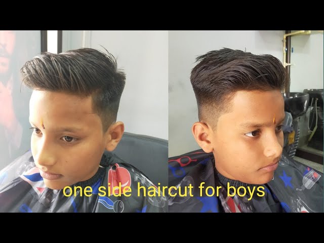 one side hairstyle indian boy - YouTube